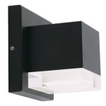 Westgate LRS-J-MCT-C90-BK Manufacturing Decorative Outdoor LED Wall Light Solid Acrylic 20W CCT Selectable Triac Black