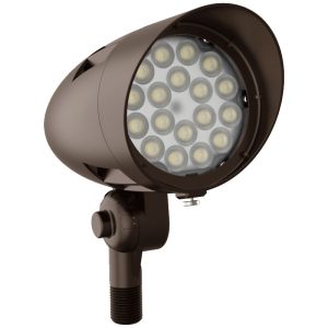 Westgate FLDX-MD-10-30W-40K-BR Manufacturing LED X-GEN Bullet Flood Light Wattage Selectable 60 Degree Beam Angle 0-10V Bronze