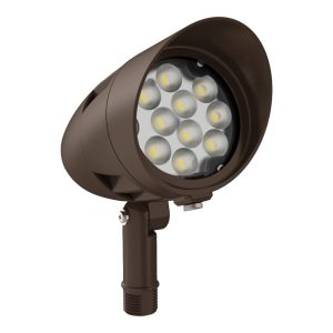 Westgate FLDX-SM-15W-40K-BR Manufacturing LED X-GEN Bullet Flood Light 15W 4000K 1800Lm 60 Degree Beam Angle 0-10V Bronze