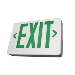 Profusion LED LEDCXTEU2GW-NH White Panel, Green Letters, High Lumens LED Thermoplastic Exit Light
