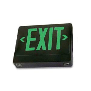 Profusion LED LEDCXTEU2GB-NH Black Panel, Green Letters, LED Thermoplastic Exit Light