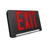 Profusion LED CLPU1RBRC LED Red Letters, Black Panel Single Face Exit & Emergency Lightpipe Thermoplastic Combo