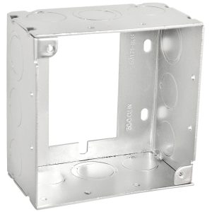 Garvin Southwire 4 Square Extension Ring Converts One Gang To 4 Square 2-1/8 Inch Deep 1/2 And 3/4 Knockouts (53171-SUB)