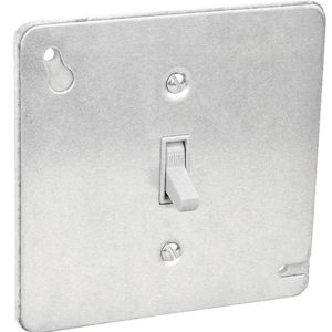 Garvin Southwire 4 Square Cover With 15 Amp Toggle Switch Installed (52C1-TOG)