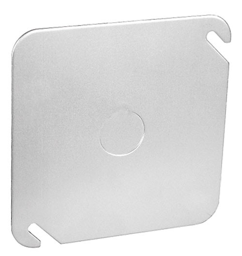 Garvin Southwire 4" Square Blank Cover - W/ 1/2" Knockout