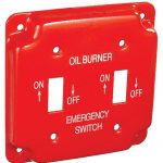 Garvin Southwire 4 Inch Square Emergency On/Off Two Toggle Switch Cover For Oil Powered Applications (BPO-1936)