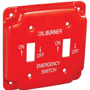 Garvin Southwire 4 Inch Square Emergency On/Off Two Toggle Switch Cover For Oil Powered Applications (BPO-1936)