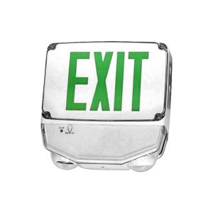 Profusion LED CWLEZXTEU1GW-SDT Single Face, Green Letters, Self Diagnostics Wet Location Polycarbonate LED Combo