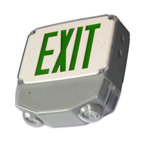 Profusion LED CWLEZXTEU1GG-SDT Single Face, Green Letters, Self Diagnostics Wet Location Polycarbonate LED Combo