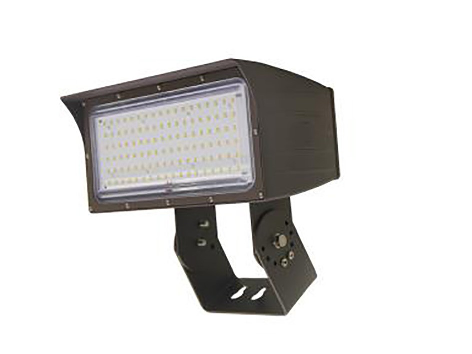 MaxLite FMM80UN-40BTSPC FLOODMAX MEDIUM: 80W 120-277V NARROW 4000K BRONZE W/ TRUNNION SWIVEL MOUNT AND BUTTON PHOTOCELL