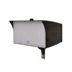 MaxLite FMM80UW-40BKTPC FLOODMAX: 80W, 120-277V, WIDE, 4000K, BRONZE, 1/2" THREAD KNUCKLE MOUNT, 120-277V BUTTON PHOTOCELL