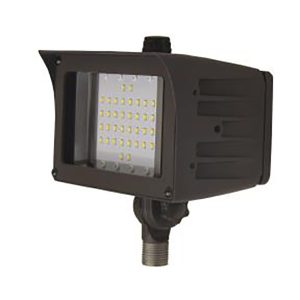 MaxLite FMS30UN-50BKTPC FLOODMAX SMALL: 30W 120-277V NARROW 5000K BRONZE W/ 1/2" THREAD KNUCKLE MOUNT
