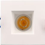 Westgate SDL2S-BF-MCT-WH Manufacturing 2 Inch LED Square Recessed Baffle Light With External Junction Box White 8W CCT 90 CRI