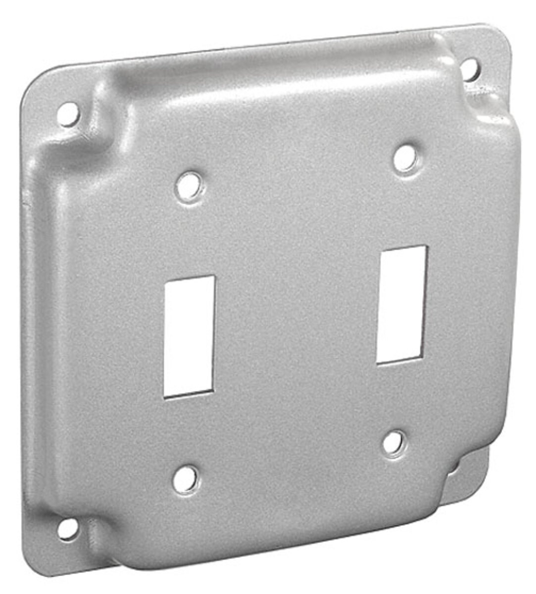 Garvin Southwire 4 Inch Square 1/2 Inch Raised Two Toggle Switch Industrial Surface Cover (G1936)