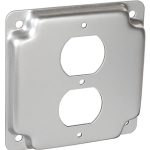 Garvin Southwire 4 Inch Square 1/2 Inch Raised Duplex Receptacle Industrial Surface Cover (G1938)