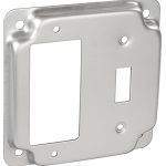Garvin Southwire 4 Inch Square 1/2 Inch Raised Decorative Or GFCI Receptacle And Toggle Switch Industrial Surface Cover (G1948)
