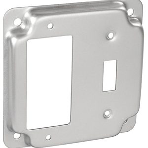 Garvin Southwire 4 Inch Square 1/2 Inch Raised Decorative Or GFCI Receptacle And Toggle Switch Industrial Surface Cover (G1948)