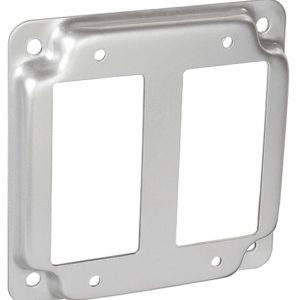 Garvin Southwire 4 Inch Square 1/2 Inch Raised Two Decorative Or GFCI Receptacle Industrial Surface Cover (G1950)