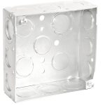 Garvin Southwire 4 Square Junction Box Welded 1-1/2 Inch Deep (6) 1/2 Inch And (6) Combination Side Knockouts (52151-S)