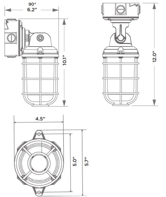 MaxLite JJX20UCS 20W JELLY JAR, UNIVERSAL CEILING AND WALL MOUNT, 120-277V, 3000K/4000K/5000K CCT SELECTABLE, FROSTED PC LENS