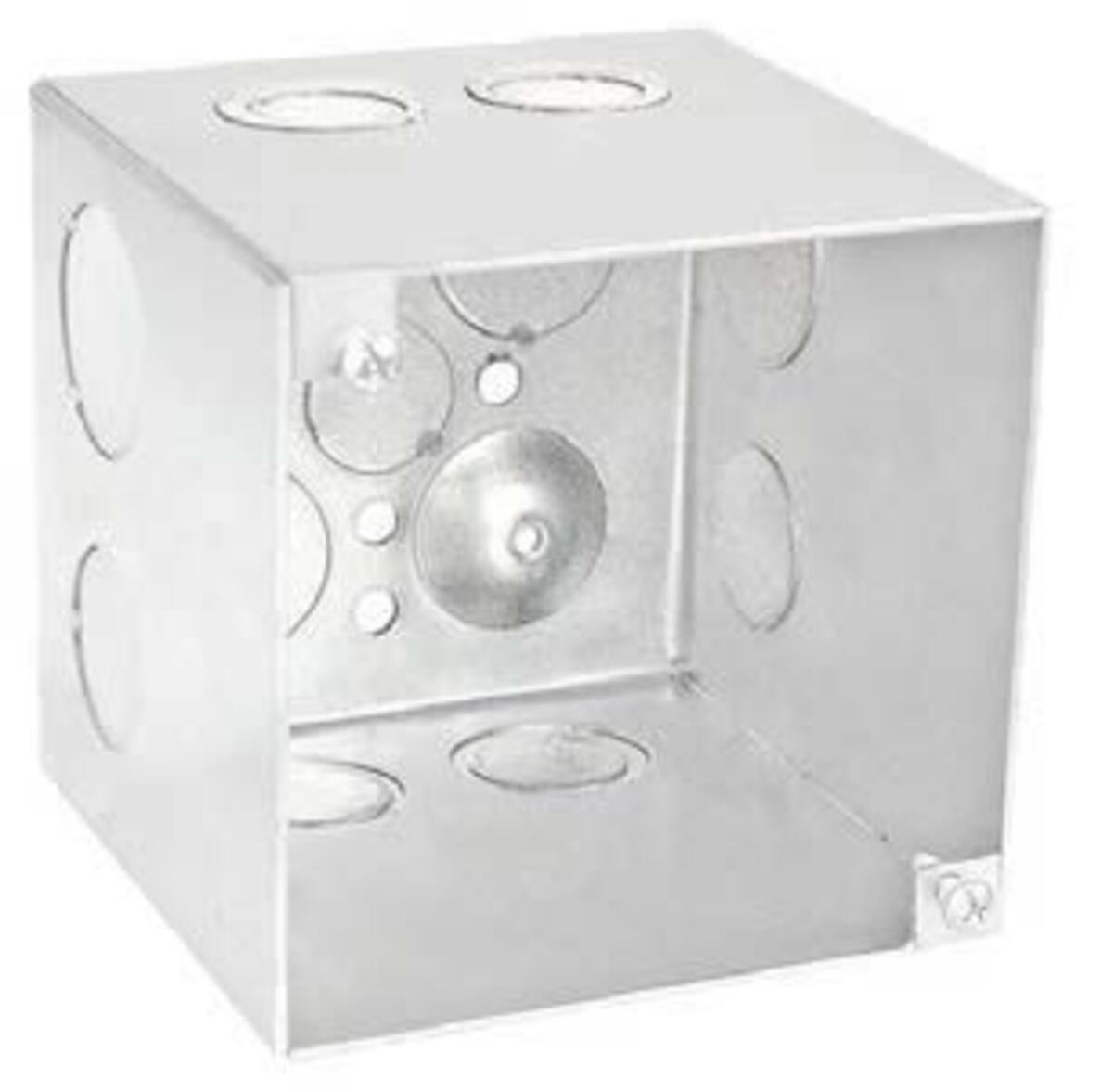 Garvin Southwire 4 Square 3-1/2 Inch Extra Deep Junction Box (8) 3/4 Inch Side Knockouts (52181-3/4)