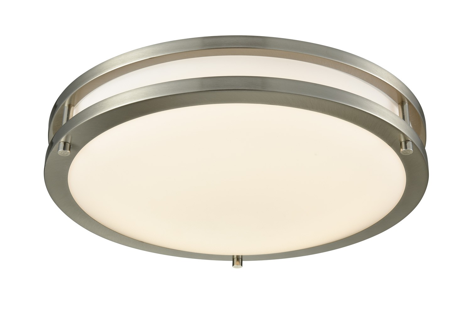Westgate FDL-10-MCT5 10 Inch LED Double Ring Flush Mount 12W 900Lm 5 CCT 120V Dimmable Brushed Nickel