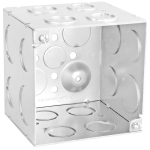Garvin Southwire 4 Square 3-1/2 Inch Extra Deep Junction Box 1/2 And 3/4 Inch Side Knockouts (52181-S)