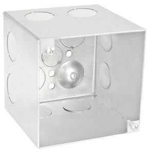Garvin Southwire 4 Square Junction Box 4 Inch Deep (8) 3/4 Inch Side Knockouts (52191-3/4)