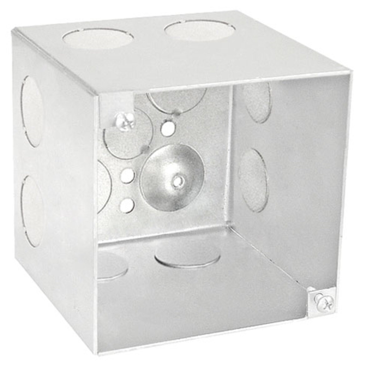 Garvin Southwire 4 Square Junction Box 4 Inch Deep (8) 3/4 Inch Side Knockouts (52191-3/4)