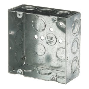 Garvin Southwire topaz 4-11/16 Inch Box GSB 2-1/8 Inch Deep 1/2 And 3/4 Inch Connector (72171-1/2-3/4E)