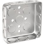 Garvin Southwire 4 Square Junction Box Drawn 1-1/2 Inch Deep (12) 1/2 Inch Side Knockouts (52151-1/2DR)