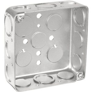 Garvin Southwire 4 Square Junction Box Drawn 1-1/2 Inch Deep (6) 1/2 Inch And (6) (52151-SDR)