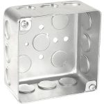 Garvin Southwire 4 Square Junction Box Drawn 2-1/8 Inch Deep (12) 1/2 Inch Side Knockouts (52171-1/2DR)