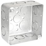Garvin Southwire 4 Square Junction Box Drawn 2-1/8 Inch Deep (4) 1/2 Inch And (6) Combination Side Knockouts (52171-SDR)
