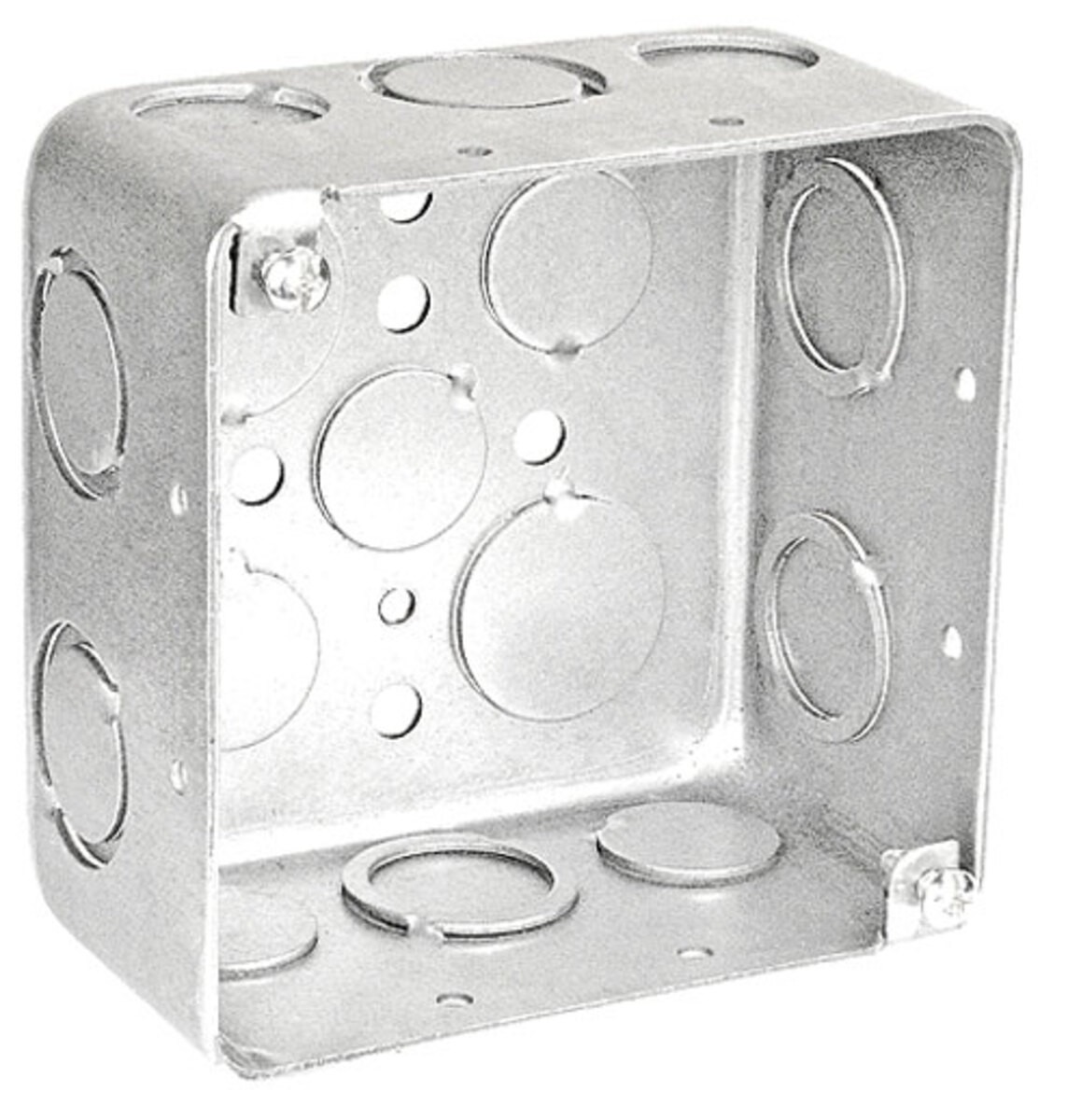 Garvin Southwire 4 Square Junction Box Drawn 2-1/8 Inch Deep (4) 1/2 Inch And (6) Combination Side Knockouts (52171-SDR)