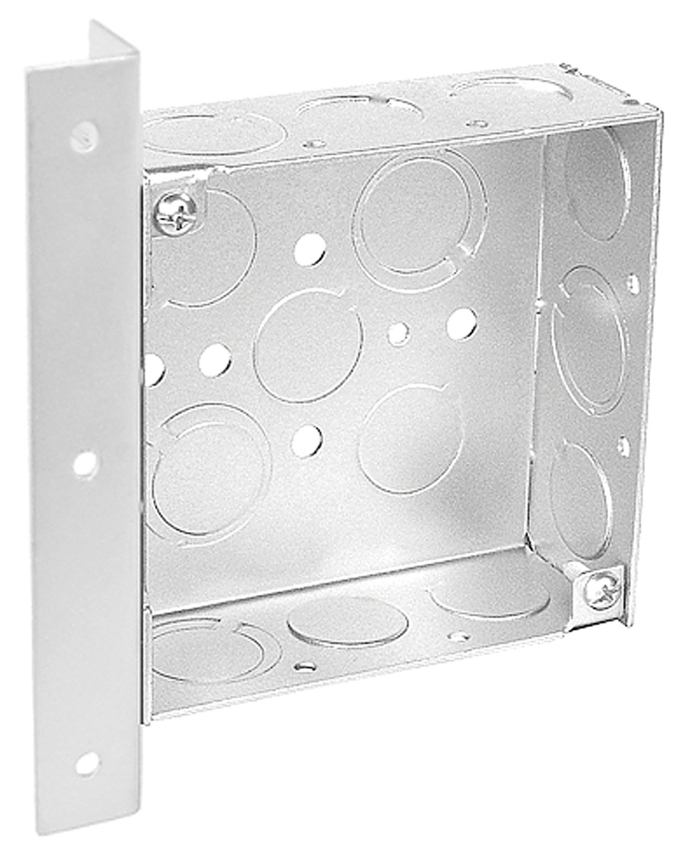 Garvin Southwire 4 Square Junction Box 1-1/2 Inch Deep Right Angle Mounting Bracket (4) 1/2 Inch And (5) (52151-AB)