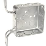 Garvin Southwire 4 Square Junction Box 1-1/2 Inch Deep With Vertical Dry Wall Bracket (52151-DWS)