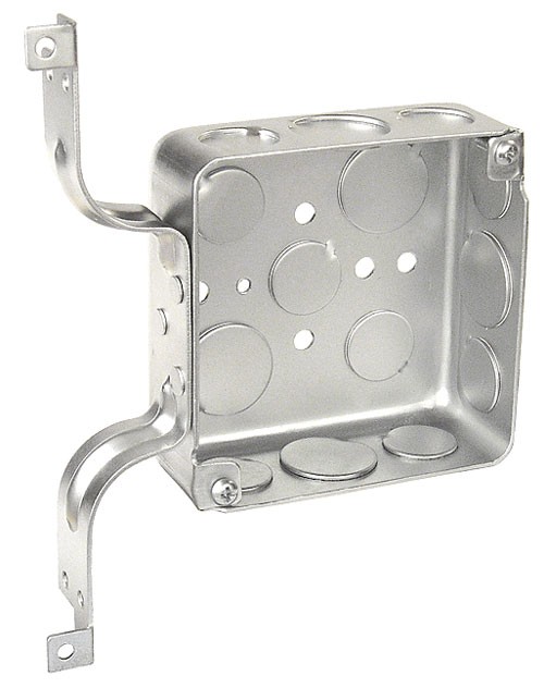 Garvin Southwire 4 Square Junction Box 1-1/2 Inch Deep With Vertical Dry Wall Bracket (52151-DWS)