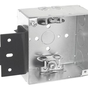 Garvin Southwire 4 Square Junction Box With Metal Stud Bracket 1-1/2 Inch Deep With MX/BC Clamps (52151-MSBox)