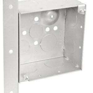 Garvin Southwire 4" Square Bracketed Box, 2-1/8" Deep - Welded, W/Conduit KO's