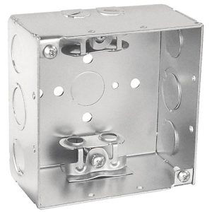 Garvin Southwire 4 Square Junction Box 2-1/8 Inch Deep With (6) 1/2 Inch And (4) MC/BX Connection Points (52171-BX)