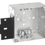 Garvin Southwire 4 Square Junction Bracket Box 2-1/8 Inch Deep (4) Non-Metallic Cable Connection Points Metal(52171-MSR)