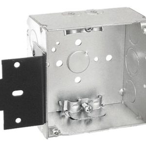 Garvin Southwire 4 Square Junction Bracket Box 2-1/8 Inch Deep (4) Non-Metallic Cable Connection Points Metal(52171-MSR)