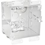 Garvin Southwire 4 Square Cut In Old Work Junction Box 2-1/8 Inch Deep Box Clamps (52171-OWBX)