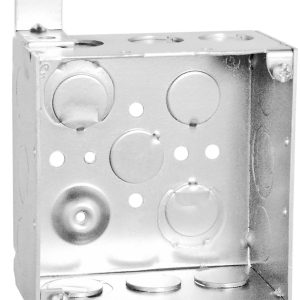 Garvin Southwire 4 Square Junction Box With External TABS To Mount To Flat Surface 2-1/8 Inch Deep 1/2 And 3/4 (52171-SXT)