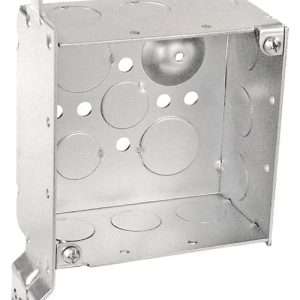 Garvin Southwire 4 Square Junction Bracket Box 2-1/8 Inch Deep (4) Non-Metallic Cable Connection Points Wood Spike (52171-WBR)