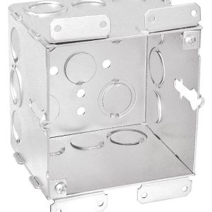 Garvin Southwire 4 Square 3-1/2 Inch Extra Deep Old Work Junction Box 1/2 And 3/4 Inch Side Knockouts (52181-OW)