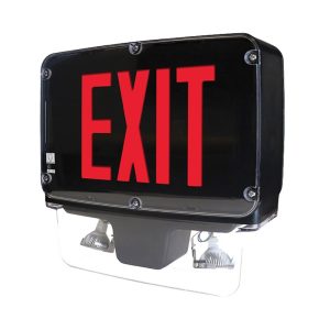 Profusion LED INDCWLEZU2R628W-SDT Double Face Red Letters 6V/28W Self Diagnostics LED NEMA4X/NSF Exit Emergency Combo