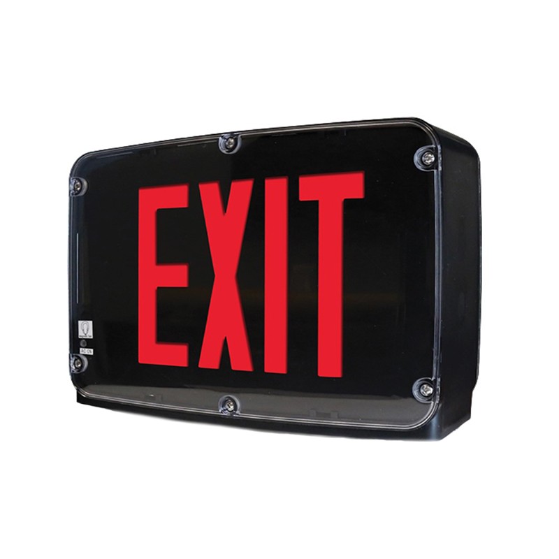 Profusion LED INDCWLEZU2R1212W-NH Double Face Red Letters No Head 12V/12W LED NEMA4X/NSF Exit Emergency Combo