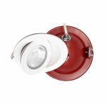 Lotus FR-LED-4-S9W-5CCT-FG-WH 4" Round Floating Gimbal LED 2-Hour Fire Rated 9W 5CCT 700 lm Air-Tight Type IC Wet CRI 90+